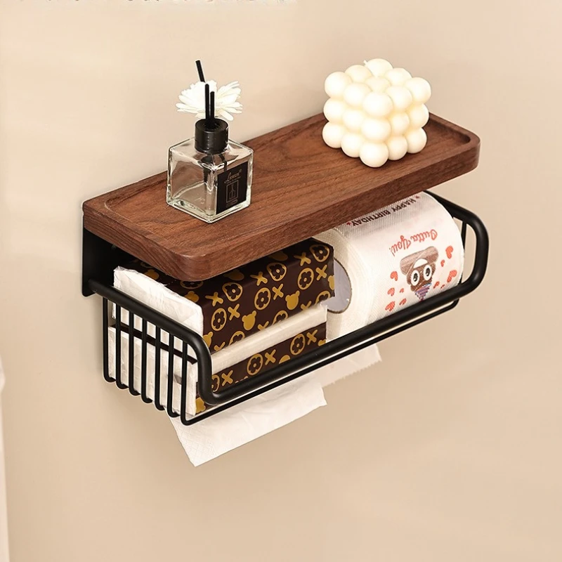 Paper Basket Mesh - Walnut paper towel holder bathroom washcloth