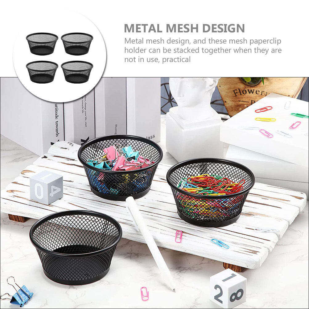 4Pcs Mesh Paperclip Holders De - Paper Basket Mesh 评论和价格