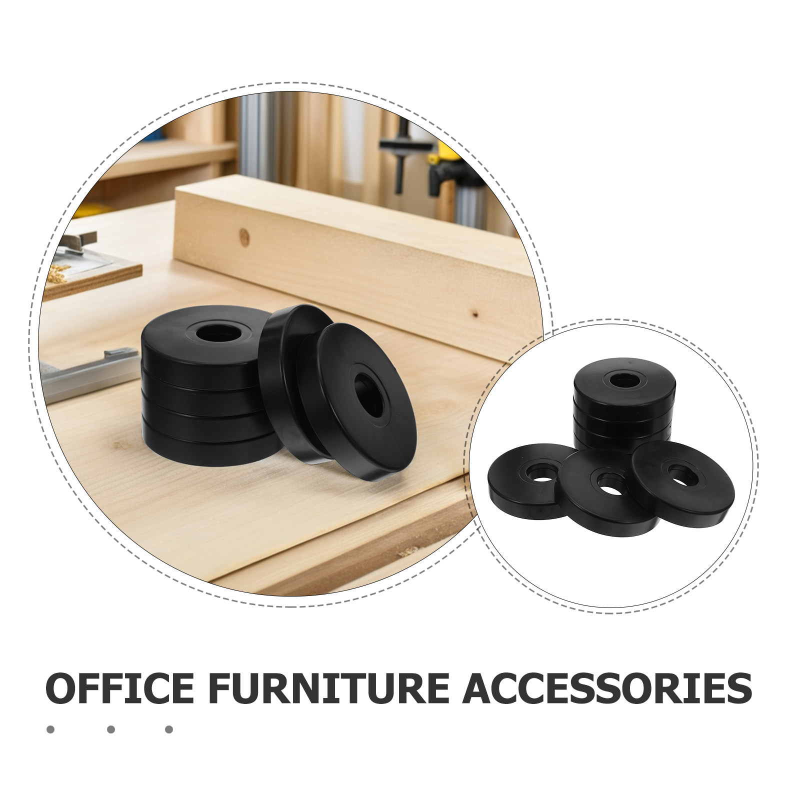 12Pcs Non Slip Round Caster Pa - Office Furniture And Equipment 评论和价格