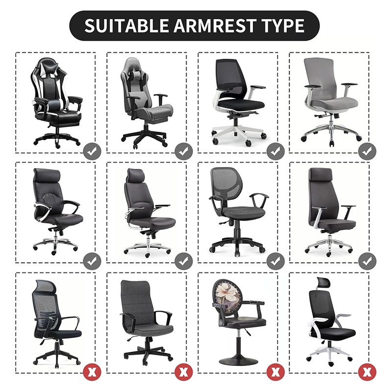 2 Pcs Office Chair Armrest Cov - Visitor Chair Padded 评论和价格