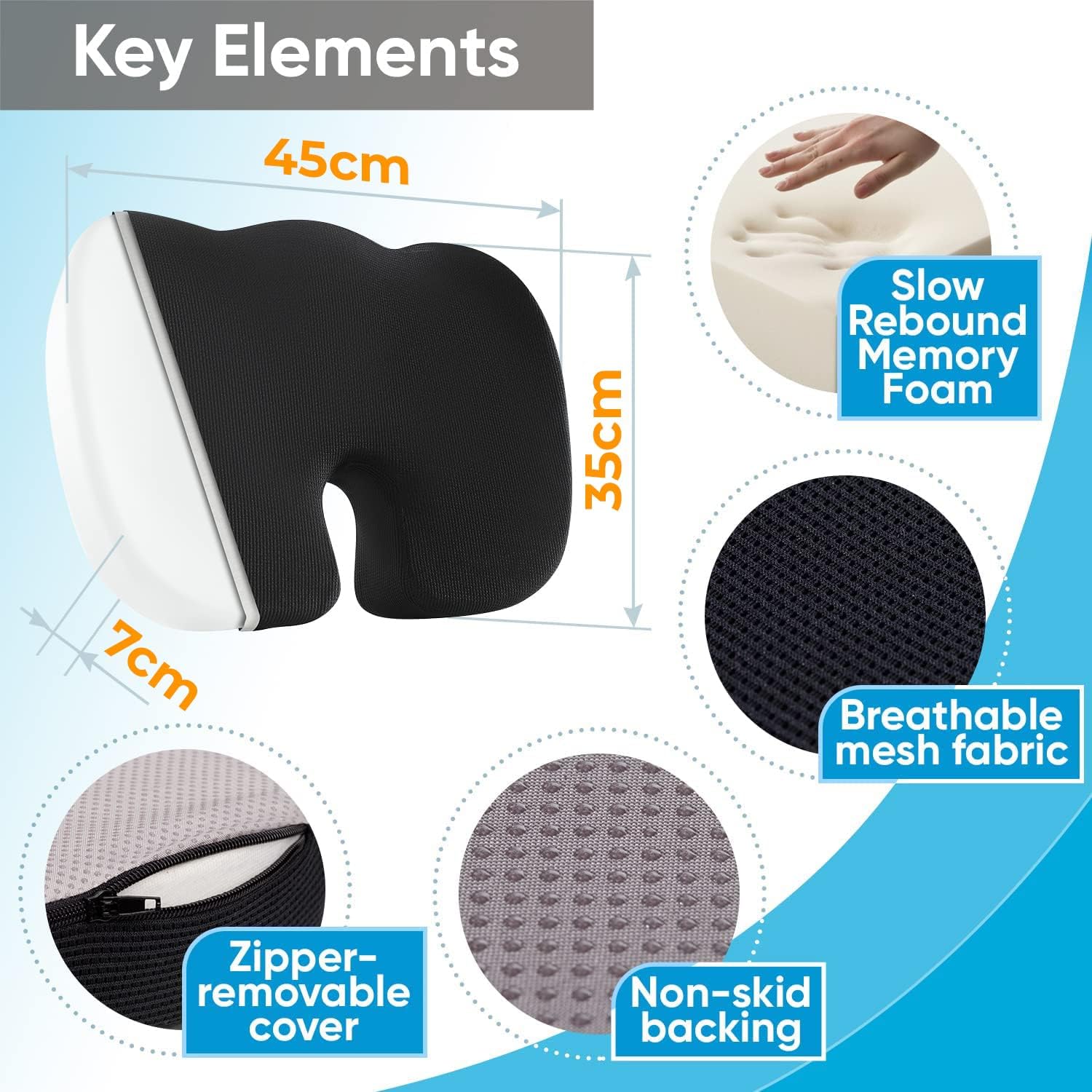 Travel Seat Cushion Memory Foa - Visitor Chair Padded 评论和价格
